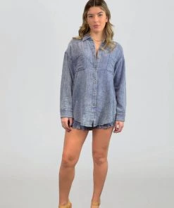 VINTAGE HAVANA DENIM GAUZE BUTTON DOWN