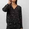RAILS HILLARY DIFFUSED CHEETAH BLOUSE
