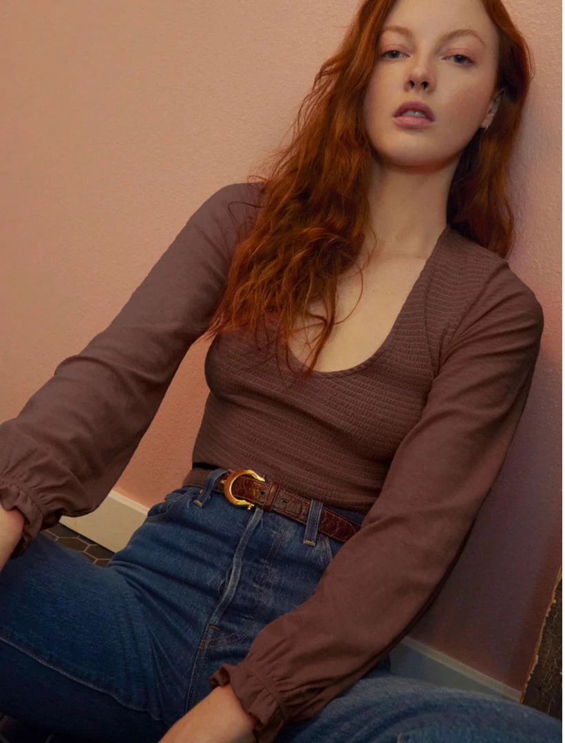 NATION LTD BUNNY SMOCKED TEE 3 NATION LTD BUNNY SMOCKED TEE