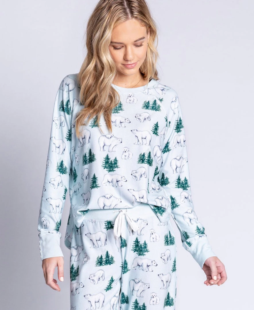 P.J.SALVAGE LINGERIE & SLEEPWEAR P.J. SALVAGE THERMAL VELOUR POLAR PRINT TOP 3 P.J.SALVAGE LINGERIE & SLEEPWEAR P.J. SALVAGE THERMAL VELOUR POLAR PRINT TOP