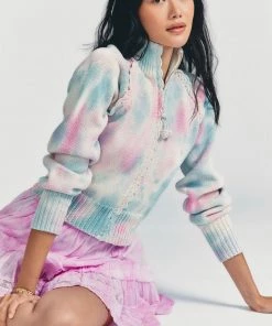 LOVE SHACK FANCY LOVESHACKFANCY FLORRIE ZIP UP JACKET