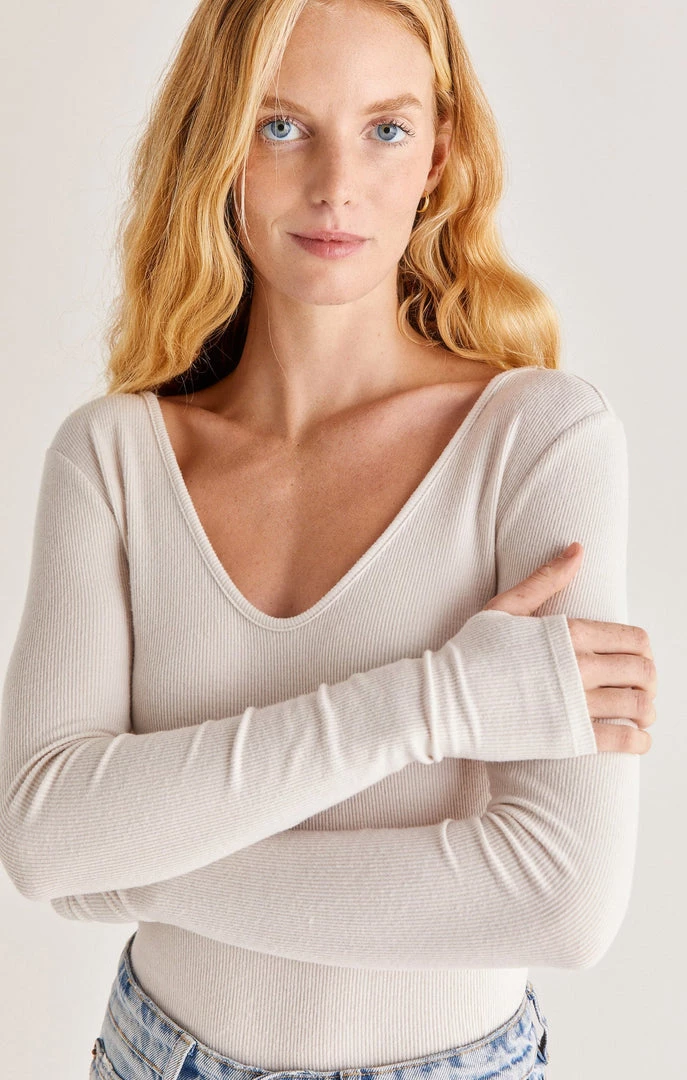 Z SUPPLY SONYA BRUSHED RIB TOP 4 Z SUPPLY SONYA BRUSHED RIB TOP