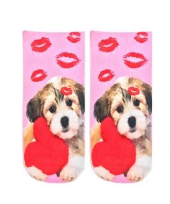 LIVING ROYAL V-DAY PUPPY ANKLE SOCKS 55659