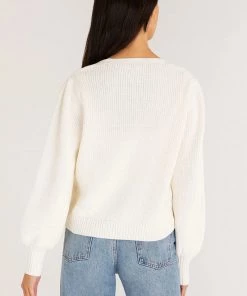 Z SUPPLY DAHLIA RIB SWEATER KNIT CARDIGAN SANDSTONE