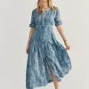 LOVESHACKFANCY NEW ARRIVALS LOVSHACKFANCY EDIE DRESS WASHED DENIM 2 LOVESHACKFANCY NEW ARRIVALS LOVSHACKFANCY EDIE DRESS WASHED DENIM