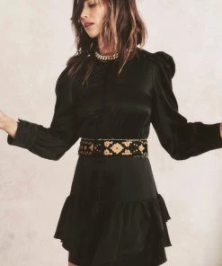 LOVE SHACK FANCY LOVESHACKFANCY TEYANA SILK MINI DRESS