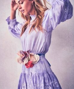 LOVE SHACK FANCY DRESSES LOVESHACKFANCY LAVENDAR VIOLA DRESS