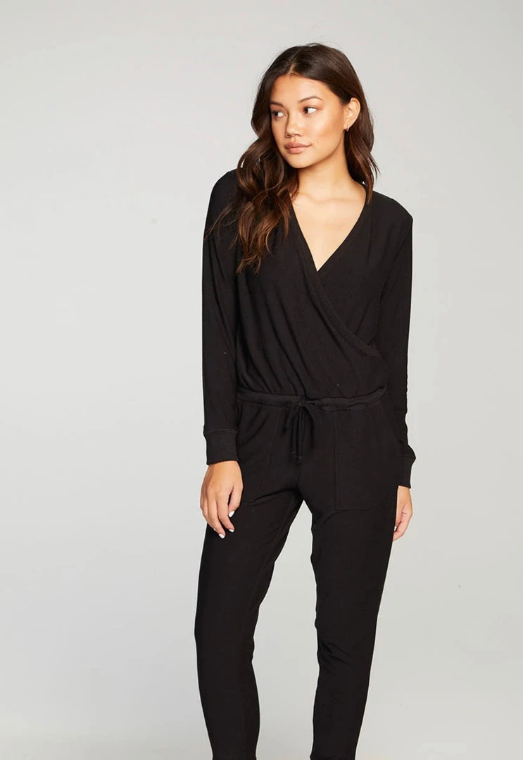 CHASER COZY KNIT LONG SLEEVE SURPLICE JUMPSUIT NEW ARRIVALS 3 CHASER COZY KNIT LONG SLEEVE SURPLICE JUMPSUIT NEW ARRIVALS