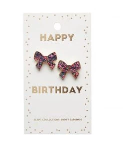JEWELRY SLANT HAPPY BIRTHDAY PARTY EARRINGS