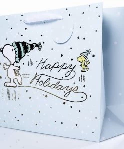 GRAPHIQUE SNOOPY SKATING LARGE GIFT BAG GIFTS
