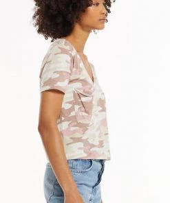 Z SUPPLY MAUVE CAMO SKIMMER TEE 9 Z SUPPLY MAUVE CAMO SKIMMER TEE