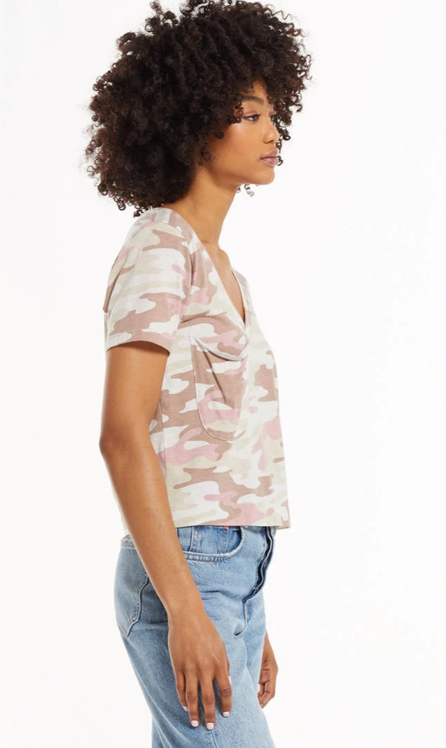 Z SUPPLY MAUVE CAMO SKIMMER TEE 6 Z SUPPLY MAUVE CAMO SKIMMER TEE