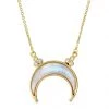 ELIZABETH STONE TITANIA CRESCENT NECKLACE MOONSTONE JEWELRY
