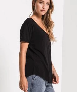 TOPS Z SUPPLY SLUB V NECK TEE 55164