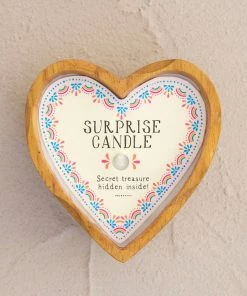 GIFTS NATURAL LIFE HEART SURPRISE CANDLE
