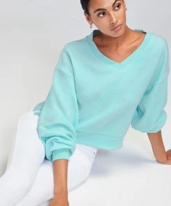 TOPS WILDFOX COBALT V-NECK