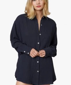 NIA THE BRAND NEW ARRIVALS NIA GAUZE BOYFRIEND SHIRT