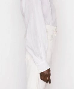 FRAME KAFTAN POPOVER BLOUSE BLANC NEW ARRIVALS