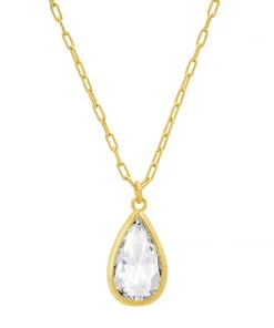 TAI PEAR SHAPED CZ NECKLACE JEWELRY