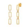 JEWELRY TAI TRIPLE CHAIN LINK EARRINGS