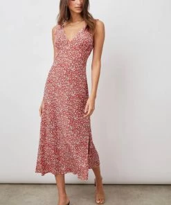 NEW ARRIVALS RAILS AUDRINA DRESS RED DITSY FLORAL