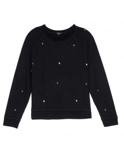RAILS THEO STAR EMBROIDERED SWEATSHIRT
