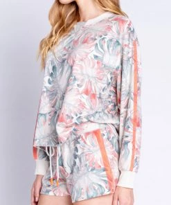 P.J. SALVAGE L/S TOP TROPICAL VACATION NEW ARRIVALS
