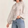 NEW ARRIVALS RESET FLORAL BUTTON UP BLOUSE