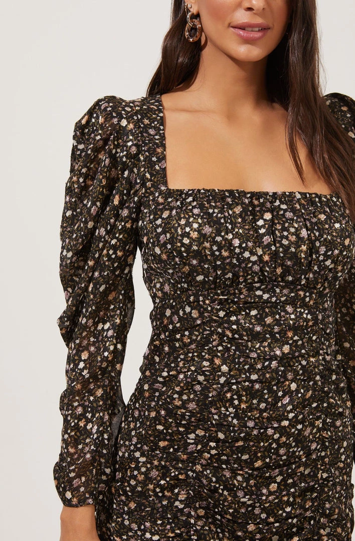 ASTR VICTORIA FLORAL RUCHED MINI DRESS 5 ASTR VICTORIA FLORAL RUCHED MINI DRESS