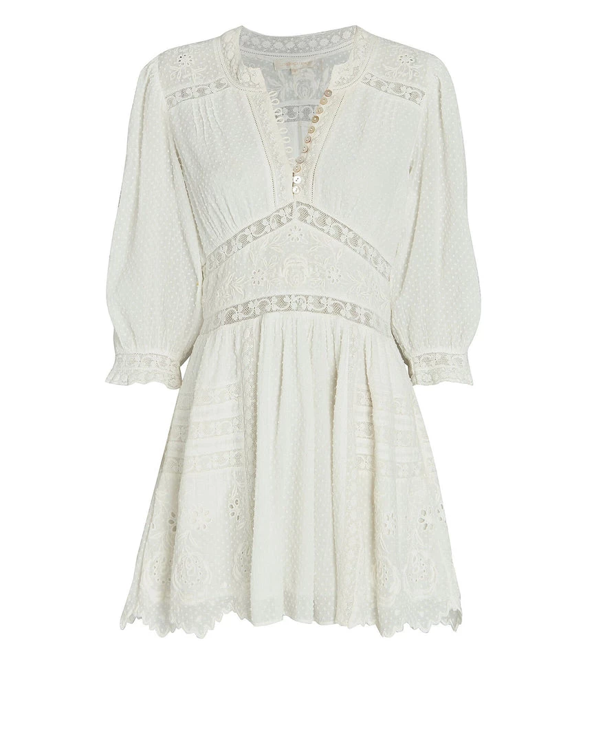 LOVE SHACK FANCY LOVESHACKFANCY LENO DRESS ANTIQUE WHITE 4 LOVE SHACK FANCY LOVESHACKFANCY LENO DRESS ANTIQUE WHITE