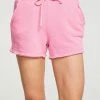 CHASER LINEN TERRY RAW EDGE SHORTS
