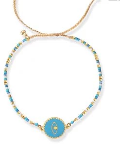 JEWELRY TAI BEADED BRACELET W/EVIL EYE CHARM