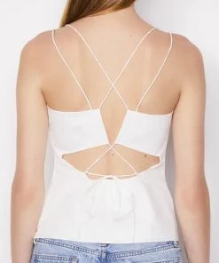 FRAME TIE BACK TANK BLANC NEW ARRIVALS