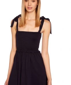 DRESSES SUSANA MONACO SMOCKED BODICE DRESS