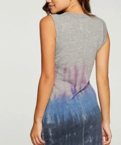 NEW ARRIVALS CHASER JERSEY ROLLED ARMHOLE TANK DRESS