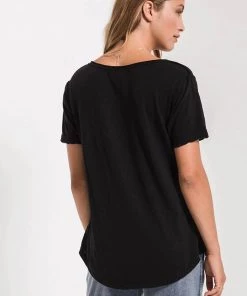 TOPS Z SUPPLY SLUB V NECK TEE 55164