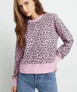 RAILS RAMONA PINK JAGUAR PULLOVER SWEATERS & KNITS
