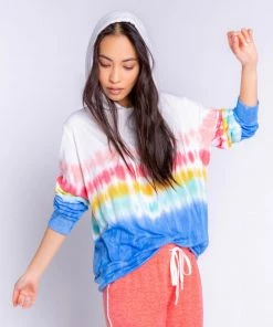 P.J. SALVAGE BLUE & RAINBOW HOODY