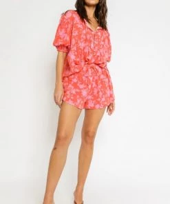 OLIVACEOUS HIBISCUS SHORTS NEW ARRIVALS