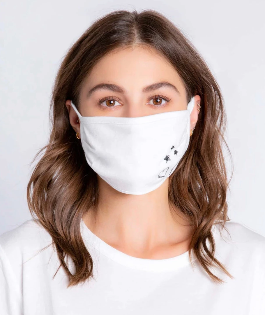 P.J. SALVAGE IVORY STARS & HEART FACE MASK 4 P.J. SALVAGE IVORY STARS & HEART FACE MASK