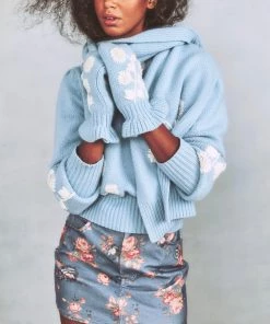 LOVESHACKFANCY HOLLYWOOD CORDUROY MINI SKIRT SKIRTS