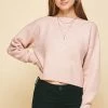 NEW ARRIVALS PINCH PINK BOATNECK SWEATER
