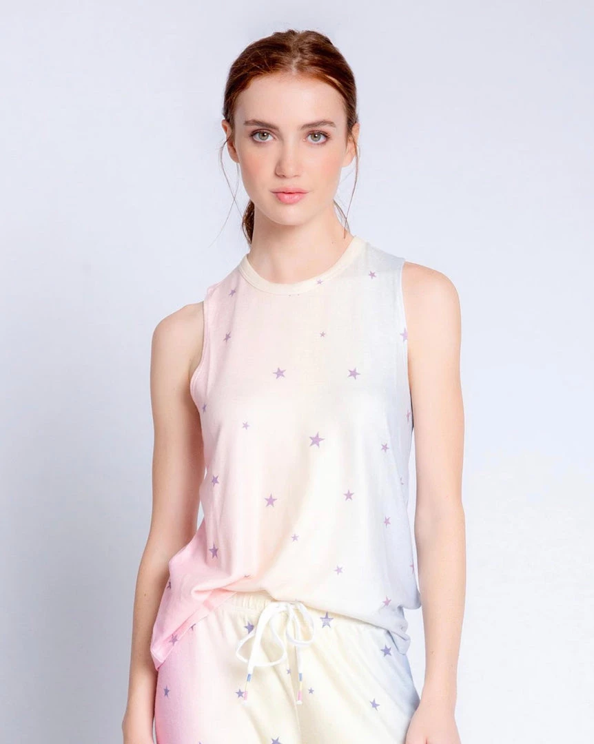 P.J. SALVAGE TIE DYE & STARS TANK 3 P.J. SALVAGE TIE DYE & STARS TANK