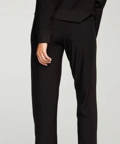 CHASER COZY KNIT RIB PANELED LOUNGE PANT 7 CHASER COZY KNIT RIB PANELED LOUNGE PANT