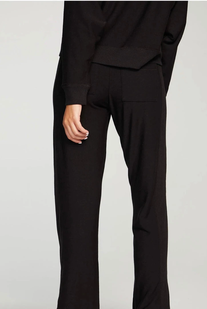 CHASER COZY KNIT RIB PANELED LOUNGE PANT 5 CHASER COZY KNIT RIB PANELED LOUNGE PANT