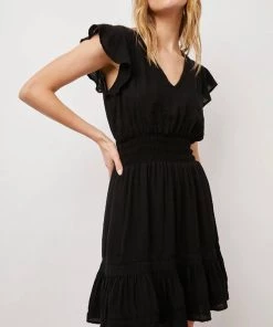 NEW ARRIVALS RAILS TARA BLACK LACE DRESS