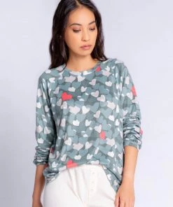 NEW ARRIVALS P.J. SALVAGE LOVE IN CAMO LONG SLEEVE