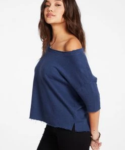 Shop Doll OC CHASER LAGUNA LINEN TERRY DROP SHOULDER PULLOVER