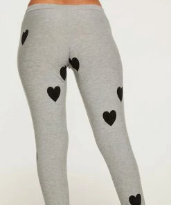 CHASER FLOCKED HEARTS DRAWSTRING JOGGER