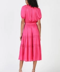 CURRENT AIR S/S ROUND NECK MIDI DRESS NEW ARRIVALS